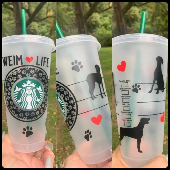 Weimaraner Life Starbucks Cold Cup - Picture 4 of 4